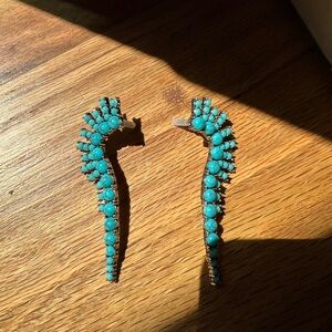 Elegant Turquoise Seahorse Earrings